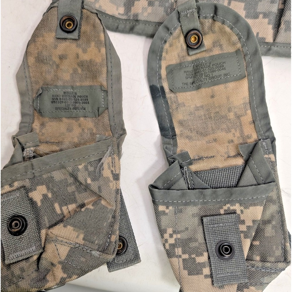 US Milttary ACU MOLLE II Bandoleer, Triple Mag, Assorted Pouches - 7 total items - Picture 15 of 16